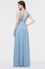 ColsBM Imani Dusty Blue Elegant A-line Sleeveless Zip up Appliques Bridesmaid Dresses