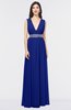 ColsBM Imani Electric Blue Elegant A-line Sleeveless Zip up Appliques Bridesmaid Dresses