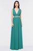 ColsBM Imani Emerald Green Elegant A-line Sleeveless Zip up Appliques Bridesmaid Dresses