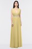 ColsBM Imani Gold Elegant A-line Sleeveless Zip up Appliques Bridesmaid Dresses