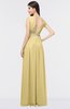 ColsBM Imani Gold Elegant A-line Sleeveless Zip up Appliques Bridesmaid Dresses