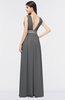 ColsBM Imani Grey Elegant A-line Sleeveless Zip up Appliques Bridesmaid Dresses