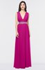 ColsBM Imani Hot Pink Elegant A-line Sleeveless Zip up Appliques Bridesmaid Dresses