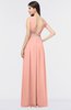 ColsBM Imani Peach Elegant A-line Sleeveless Zip up Appliques Bridesmaid Dresses