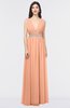 ColsBM Imani Salmon Elegant A-line Sleeveless Zip up Appliques Bridesmaid Dresses