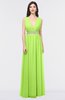 ColsBM Imani Sharp Green Elegant A-line Sleeveless Zip up Appliques Bridesmaid Dresses