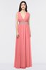 ColsBM Imani Shell Pink Elegant A-line Sleeveless Zip up Appliques Bridesmaid Dresses