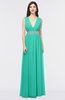 ColsBM Imani Viridian Green Elegant A-line Sleeveless Zip up Appliques Bridesmaid Dresses