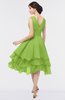 ColsBM Grace Greenery Elegant V-neck Sleeveless Zip up Ruching Bridesmaid Dresses