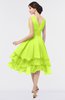 ColsBM Grace Sharp Green Elegant V-neck Sleeveless Zip up Ruching Bridesmaid Dresses