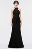ColsBM Miranda Black Antique Halter Sleeveless Zip up Floor Length Bridesmaid Dresses