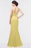 ColsBM Miranda Misted Yellow Antique Halter Sleeveless Zip up Floor Length Bridesmaid Dresses