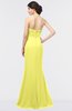 ColsBM Miranda Pale Yellow Antique Halter Sleeveless Zip up Floor Length Bridesmaid Dresses