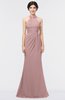 ColsBM Miranda Silver Pink Antique Halter Sleeveless Zip up Floor Length Bridesmaid Dresses