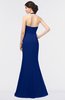 ColsBM Miranda Sodalite Blue Antique Halter Sleeveless Zip up Floor Length Bridesmaid Dresses