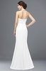 ColsBM Miranda White Antique Halter Sleeveless Zip up Floor Length Bridesmaid Dresses