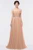 ColsBM Zahra Almost Apricot Elegant A-line Strapless Sleeveless Half Backless Bridesmaid Dresses