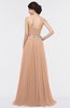 ColsBM Zahra Almost Apricot Elegant A-line Strapless Sleeveless Half Backless Bridesmaid Dresses