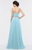 ColsBM Zahra Aqua Elegant A-line Strapless Sleeveless Half Backless Bridesmaid Dresses