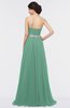 ColsBM Zahra Beryl Green Elegant A-line Strapless Sleeveless Half Backless Bridesmaid Dresses