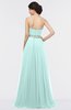 ColsBM Zahra Blue Glass Elegant A-line Strapless Sleeveless Half Backless Bridesmaid Dresses
