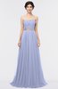 ColsBM Zahra Blue Heron Elegant A-line Strapless Sleeveless Half Backless Bridesmaid Dresses