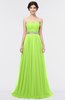 ColsBM Zahra Bright Green Elegant A-line Strapless Sleeveless Half Backless Bridesmaid Dresses