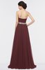 ColsBM Zahra Burgundy Elegant A-line Strapless Sleeveless Half Backless Bridesmaid Dresses