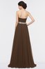 ColsBM Zahra Chocolate Brown Elegant A-line Strapless Sleeveless Half Backless Bridesmaid Dresses