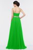 ColsBM Zahra Classic Green Elegant A-line Strapless Sleeveless Half Backless Bridesmaid Dresses