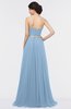 ColsBM Zahra Dusty Blue Elegant A-line Strapless Sleeveless Half Backless Bridesmaid Dresses