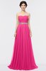 ColsBM Zahra Fandango Pink Elegant A-line Strapless Sleeveless Half Backless Bridesmaid Dresses