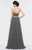 ColsBM Zahra Grey Elegant A-line Strapless Sleeveless Half Backless Bridesmaid Dresses