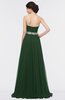ColsBM Zahra Hunter Green Elegant A-line Strapless Sleeveless Half Backless Bridesmaid Dresses