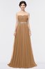 ColsBM Zahra Light Brown Elegant A-line Strapless Sleeveless Half Backless Bridesmaid Dresses