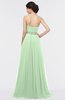ColsBM Zahra Light Green Elegant A-line Strapless Sleeveless Half Backless Bridesmaid Dresses