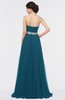 ColsBM Zahra Moroccan Blue Elegant A-line Strapless Sleeveless Half Backless Bridesmaid Dresses