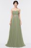 ColsBM Zahra Moss Green Elegant A-line Strapless Sleeveless Half Backless Bridesmaid Dresses