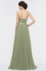 ColsBM Zahra Moss Green Elegant A-line Strapless Sleeveless Half Backless Bridesmaid Dresses