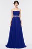ColsBM Zahra Nautical Blue Elegant A-line Strapless Sleeveless Half Backless Bridesmaid Dresses