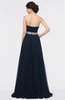 ColsBM Zahra Navy Blue Elegant A-line Strapless Sleeveless Half Backless Bridesmaid Dresses