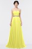 ColsBM Zahra Pale Yellow Elegant A-line Strapless Sleeveless Half Backless Bridesmaid Dresses