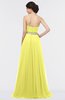 ColsBM Zahra Pale Yellow Elegant A-line Strapless Sleeveless Half Backless Bridesmaid Dresses