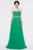 ColsBM Zahra Pepper Green Elegant A-line Strapless Sleeveless Half Backless Bridesmaid Dresses