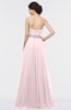 ColsBM Zahra Petal Pink Elegant A-line Strapless Sleeveless Half Backless Bridesmaid Dresses