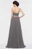 ColsBM Zahra Ridge Grey Elegant A-line Strapless Sleeveless Half Backless Bridesmaid Dresses