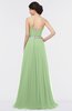 ColsBM Zahra Sage Green Elegant A-line Strapless Sleeveless Half Backless Bridesmaid Dresses