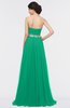 ColsBM Zahra Sea Green Elegant A-line Strapless Sleeveless Half Backless Bridesmaid Dresses