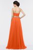 ColsBM Zahra Tangerine Elegant A-line Strapless Sleeveless Half Backless Bridesmaid Dresses