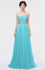 ColsBM Zahra Turquoise Elegant A-line Strapless Sleeveless Half Backless Bridesmaid Dresses